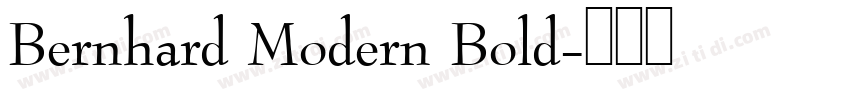 Bernhard Modern Bold字体转换
